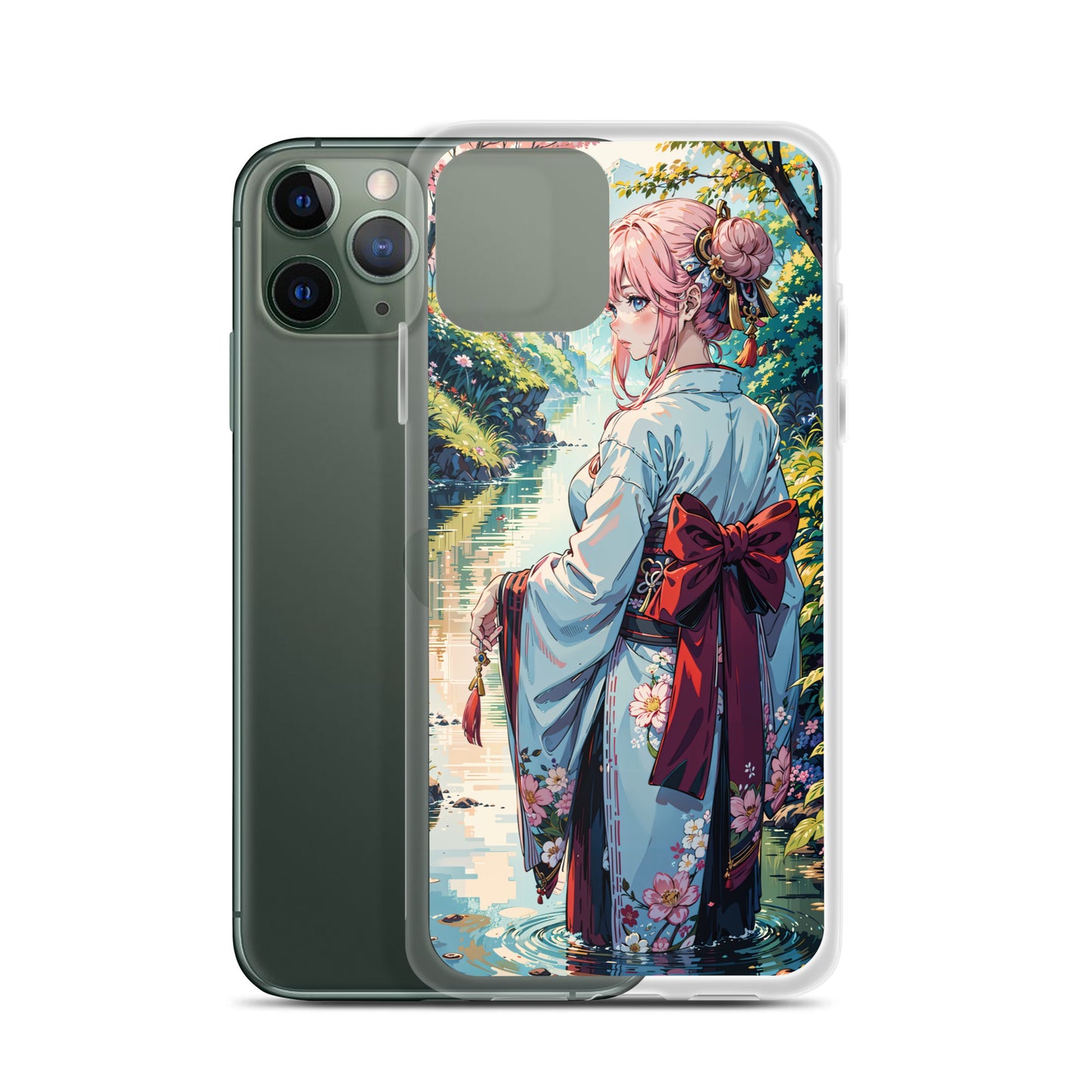 Kawaii Kimono Yae Miko Genshin Clear Case for iPhone®