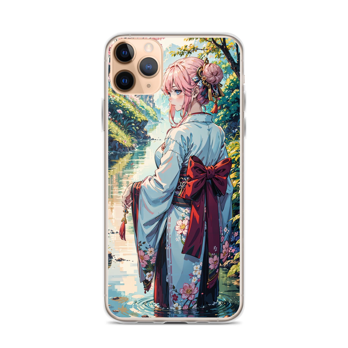 Kawaii Kimono Yae Miko Genshin Clear Case for iPhone®