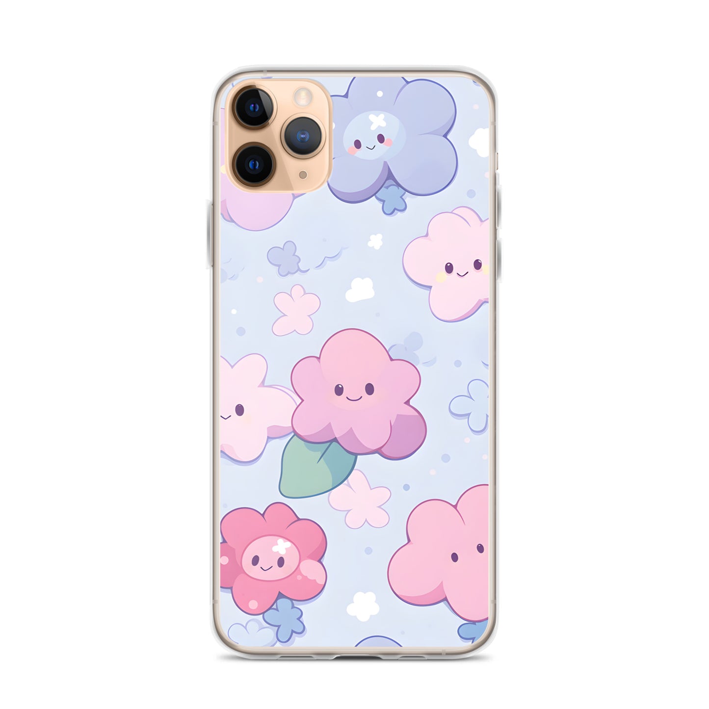 Kawaii Cute Anime Flowers Clear Case for iPhone®