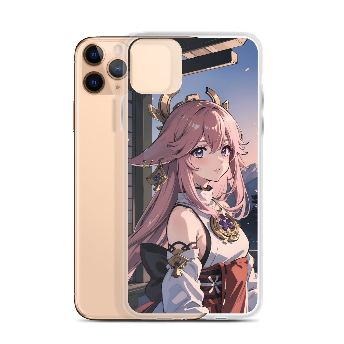 Kawaii Yae Miko Genshin Clear Case for iPhone®