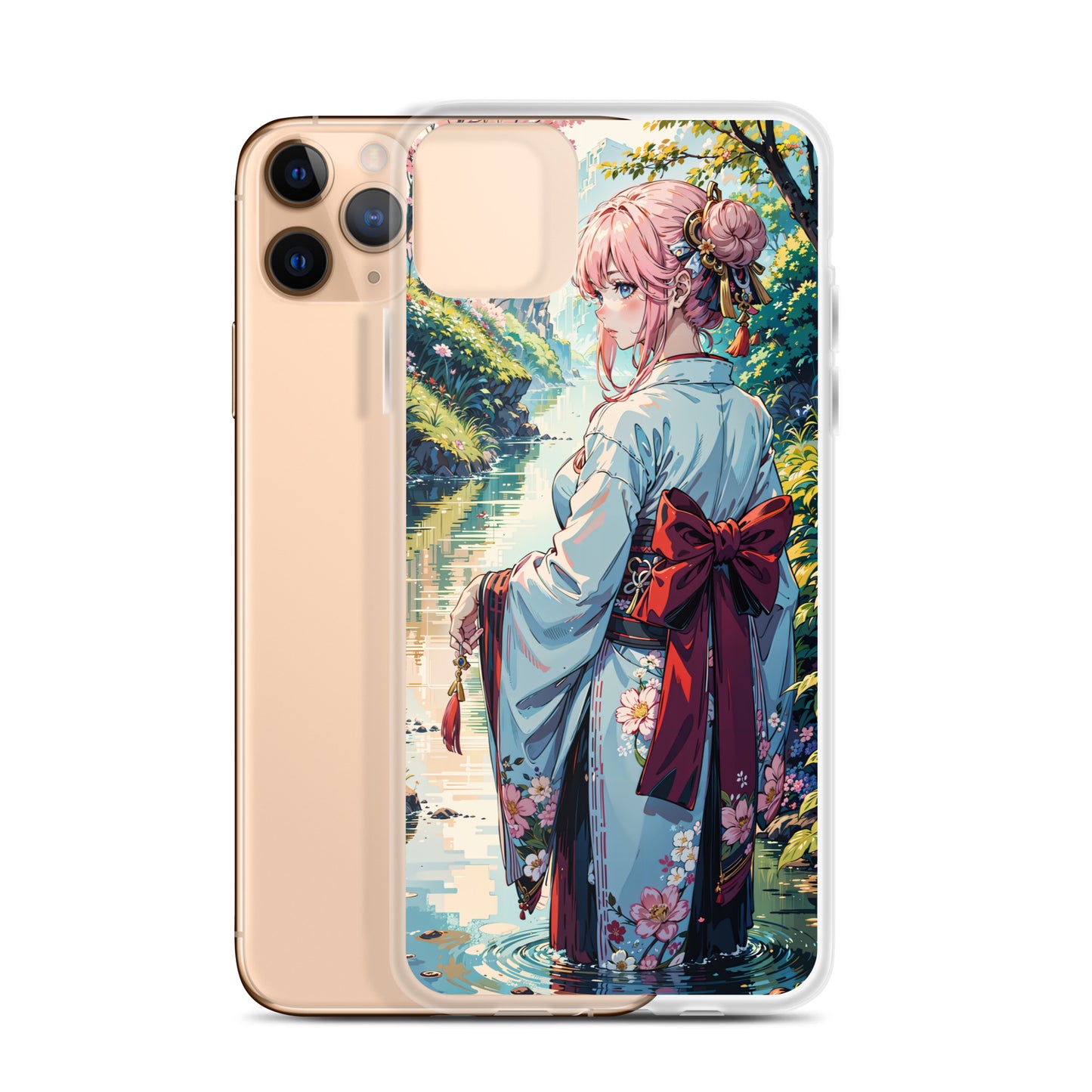 Kawaii Kimono Yae Miko Genshin Clear Case for iPhone®