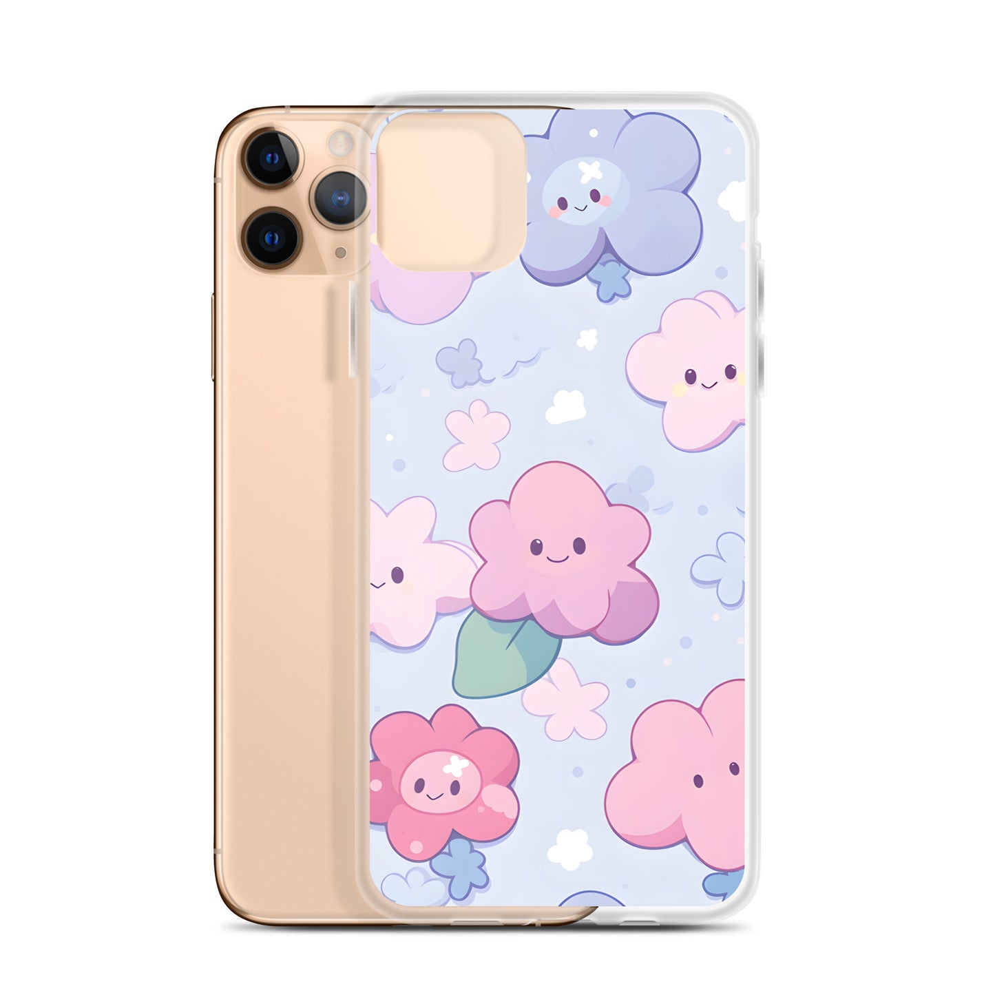 Kawaii Cute Anime Flowers Clear Case for iPhone®