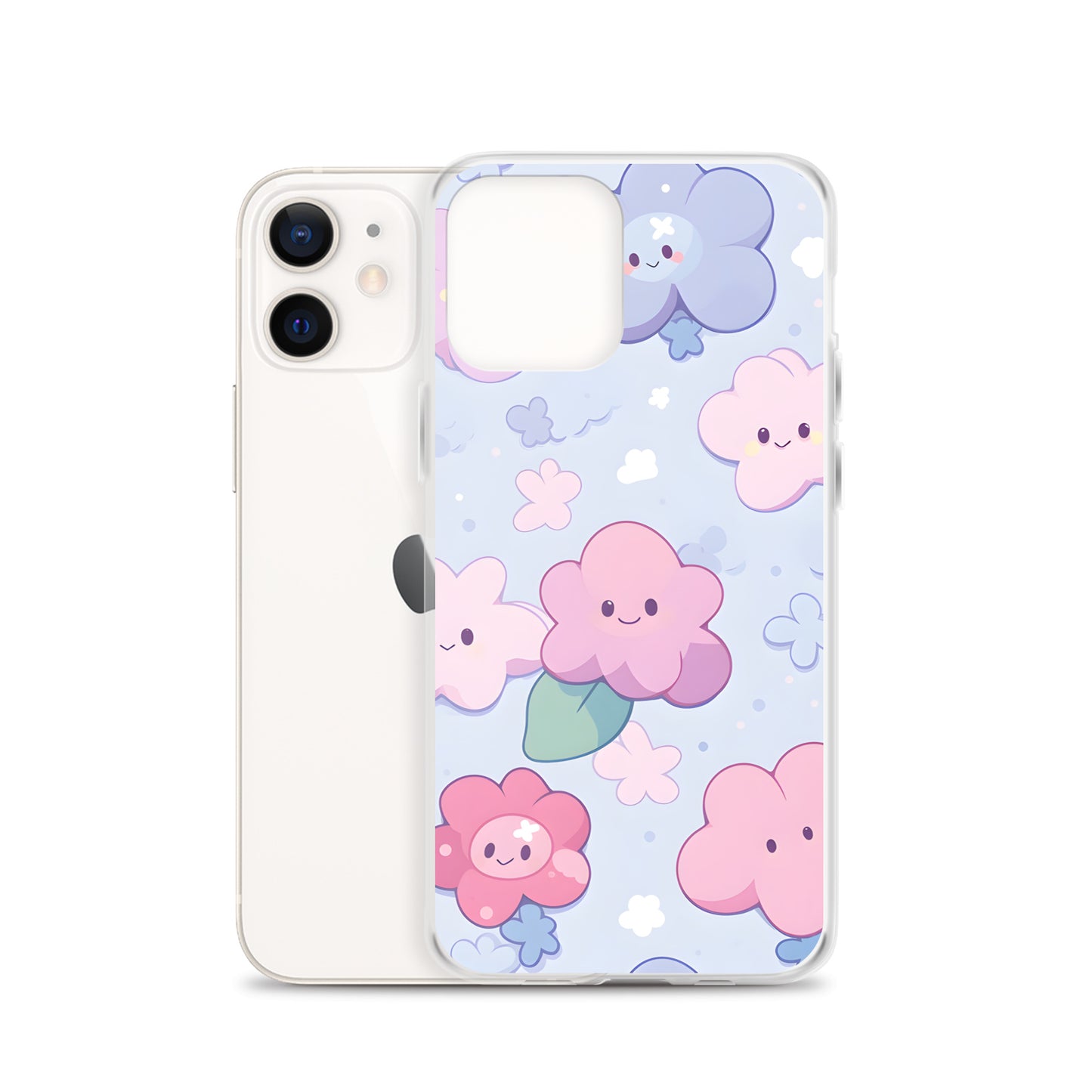 Kawaii Cute Anime Flowers Clear Case for iPhone®