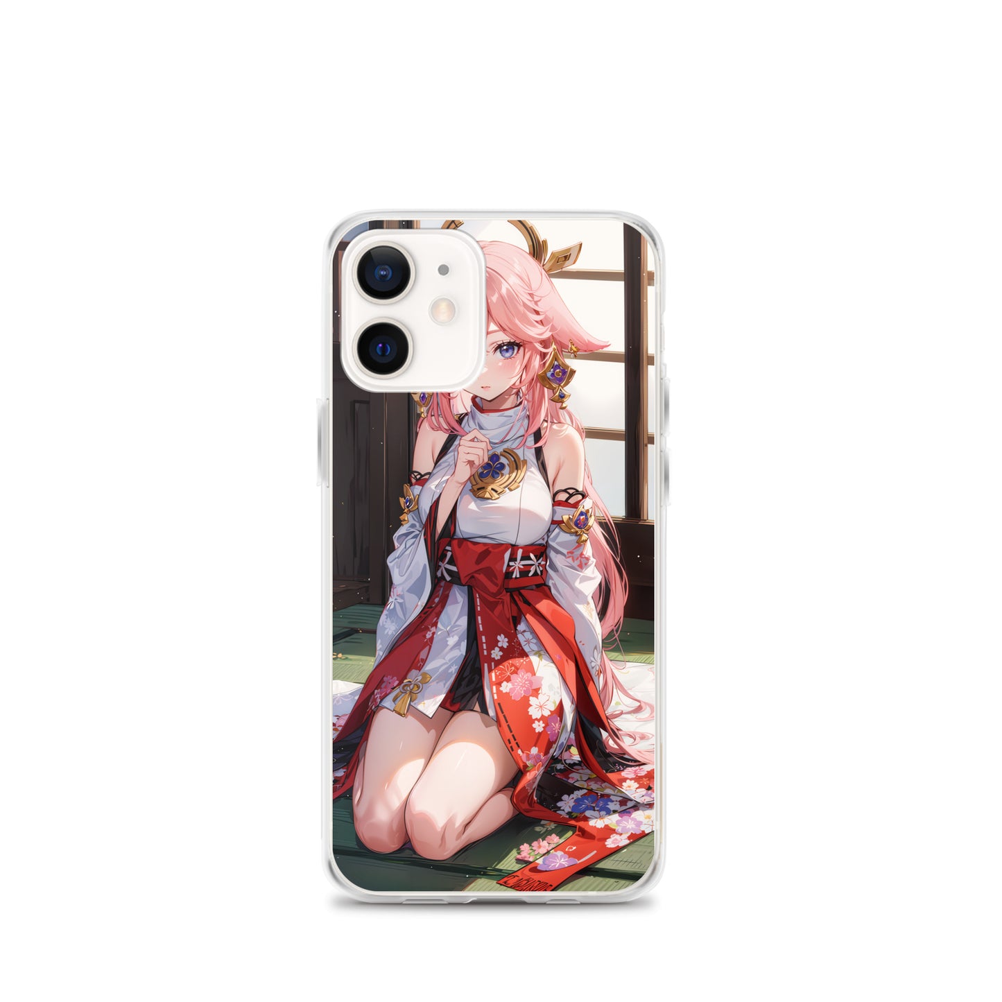 Kawaii Yae Miko Genshin Drawing Clear Case for iPhone®