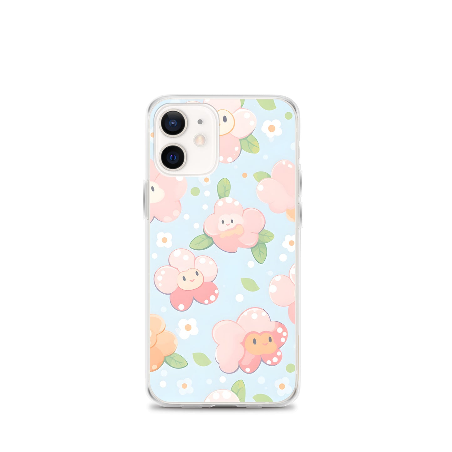 Kawaii Pastel Fall Doodle Anime Flowers Clear Case for iPhone®