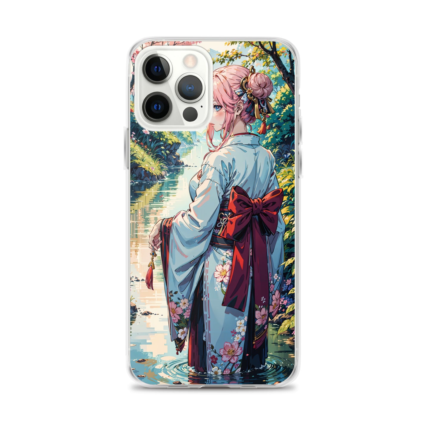 Kawaii Kimono Yae Miko Genshin Clear Case for iPhone®