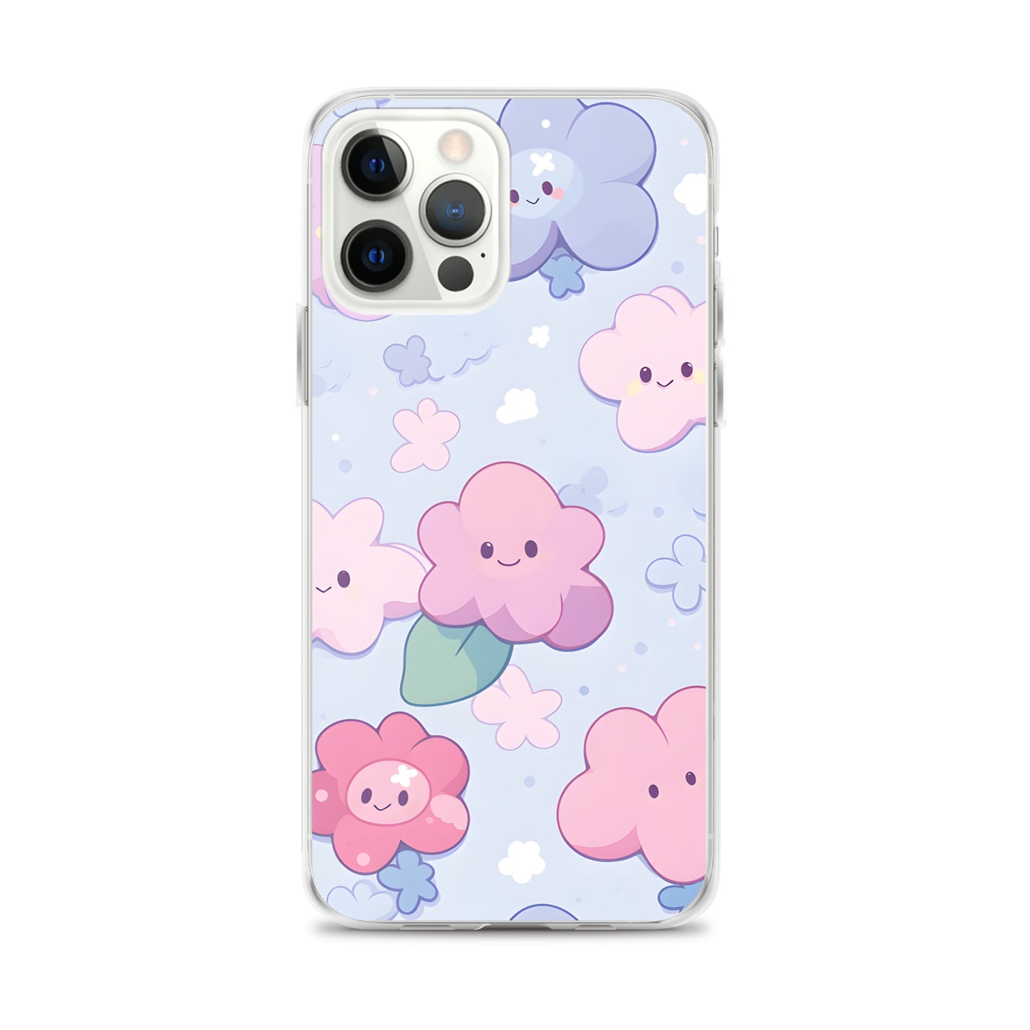 Kawaii Cute Anime Flowers Clear Case for iPhone®