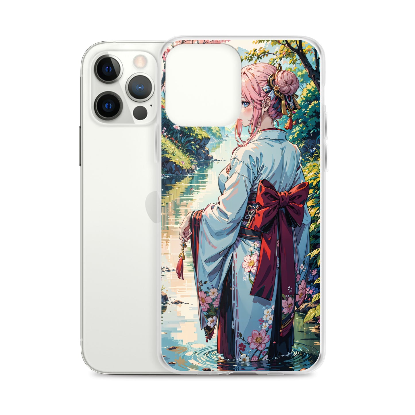 Kawaii Kimono Yae Miko Genshin Clear Case for iPhone®