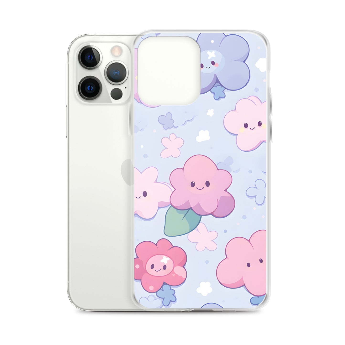 Kawaii Cute Anime Flowers Clear Case for iPhone®