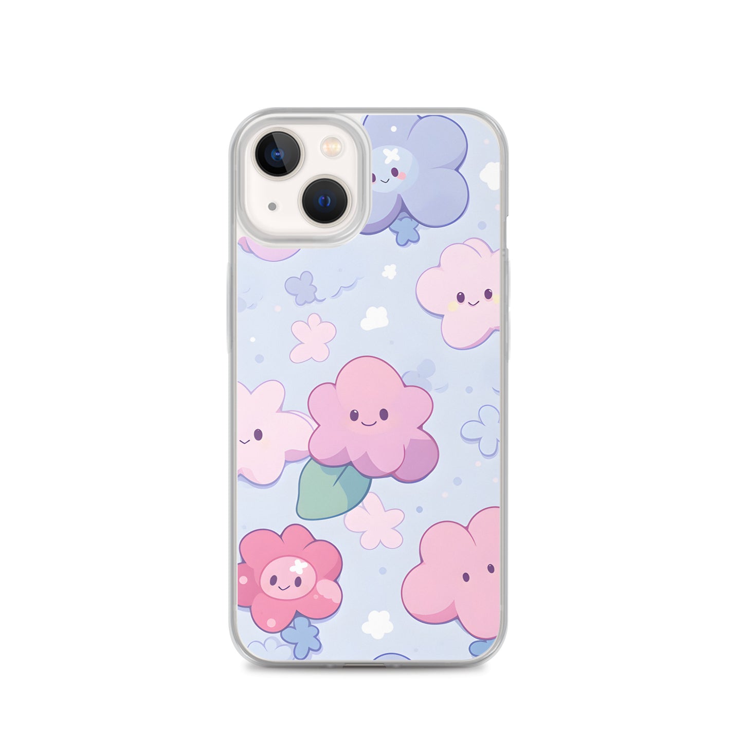 Kawaii Cute Anime Flowers Clear Case for iPhone®