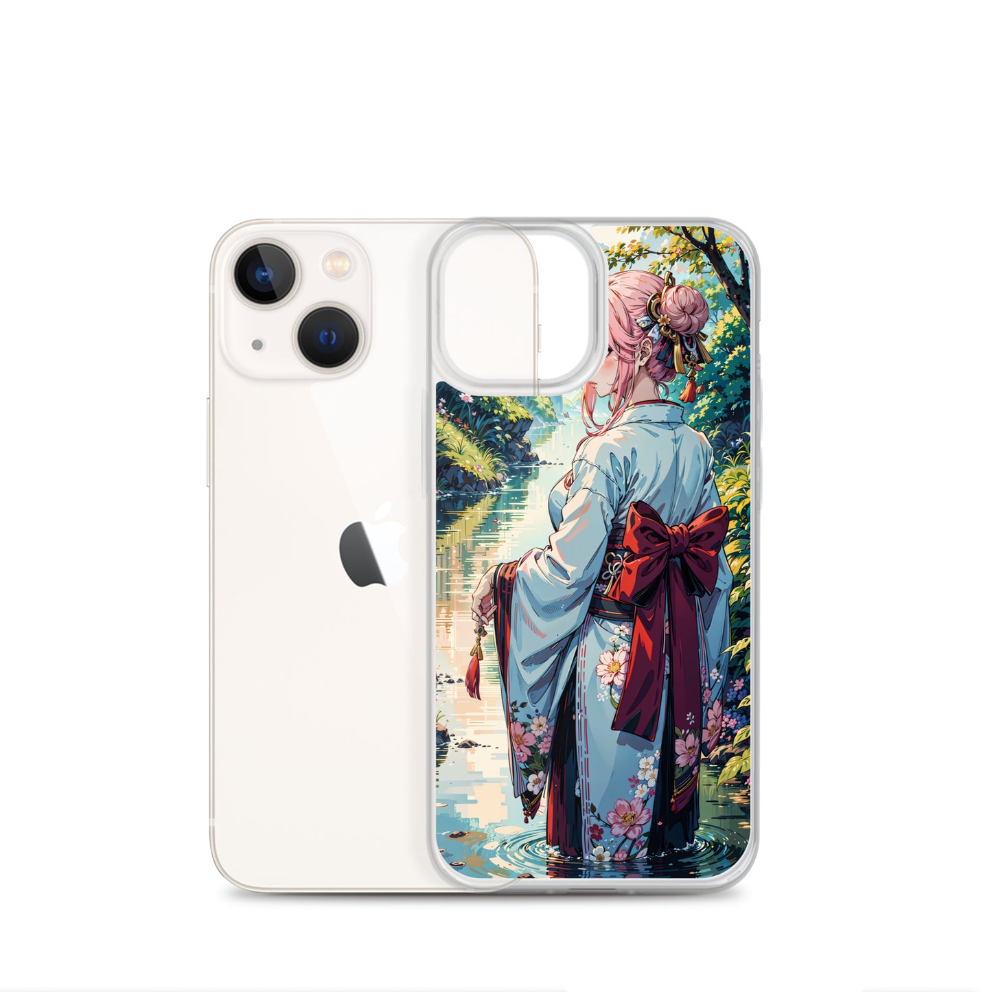 Kawaii Kimono Yae Miko Genshin Clear Case for iPhone®