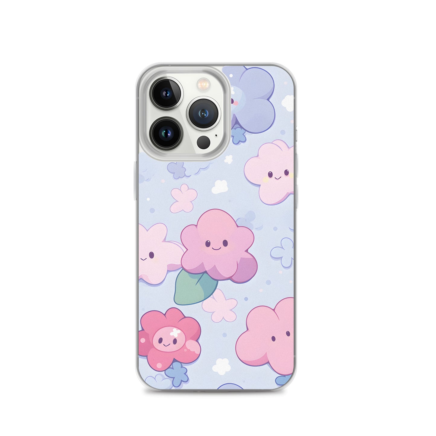 Kawaii Cute Anime Flowers Clear Case for iPhone®