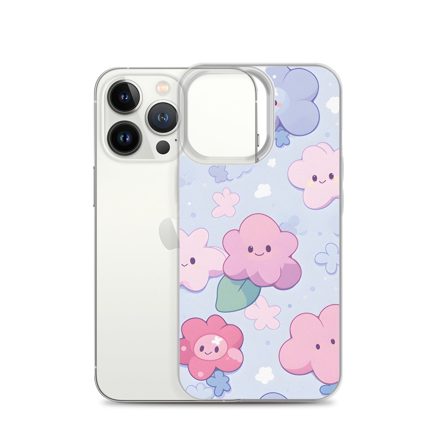 Kawaii Cute Anime Flowers Clear Case for iPhone®