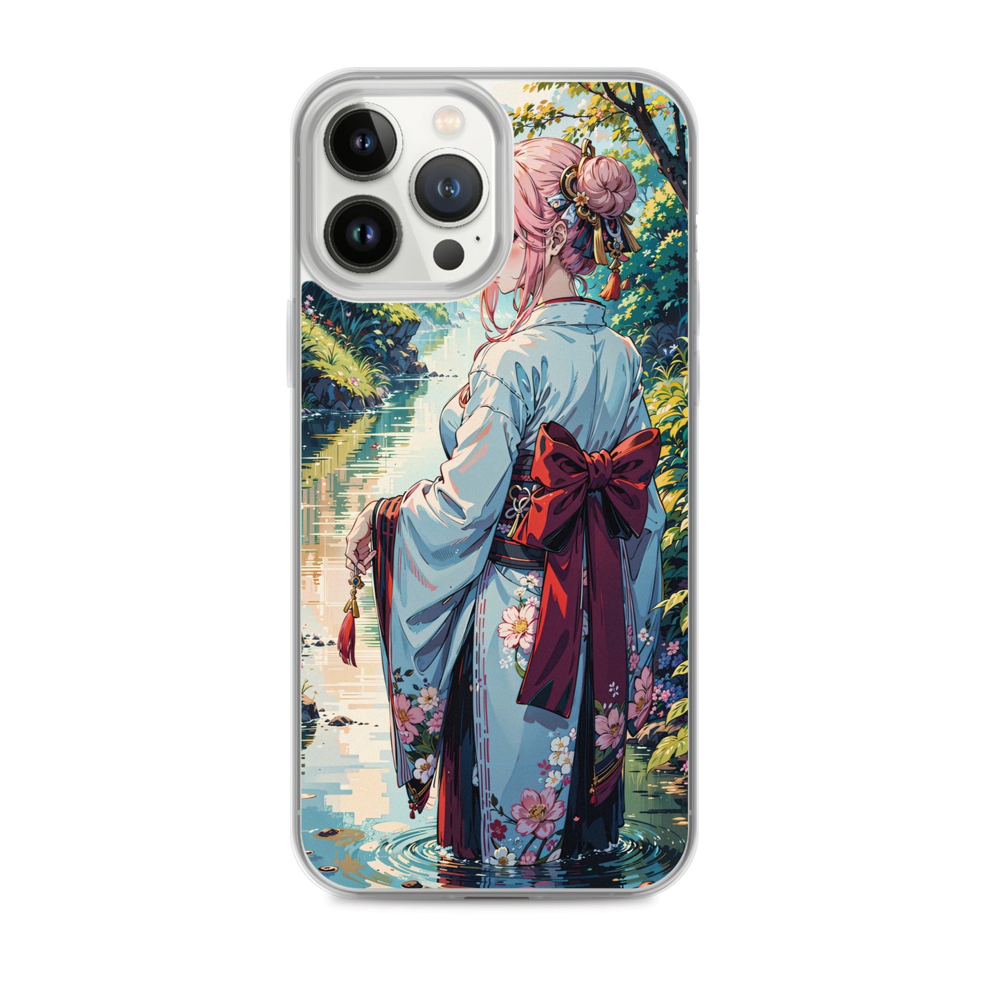 Kawaii Kimono Yae Miko Genshin Clear Case for iPhone®