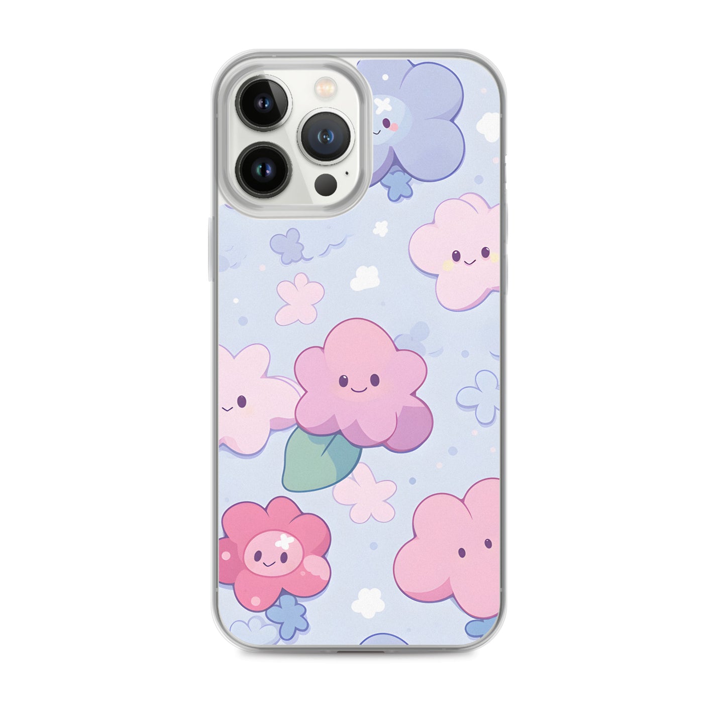 Kawaii Cute Anime Flowers Clear Case for iPhone®