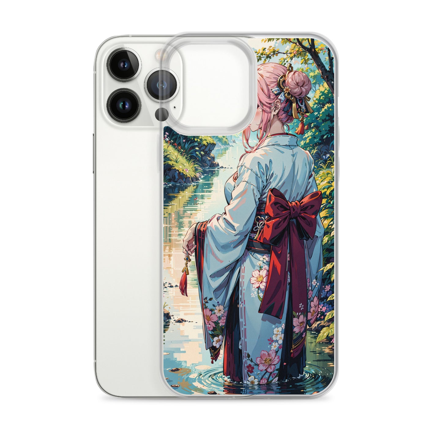 Kawaii Kimono Yae Miko Genshin Clear Case for iPhone®