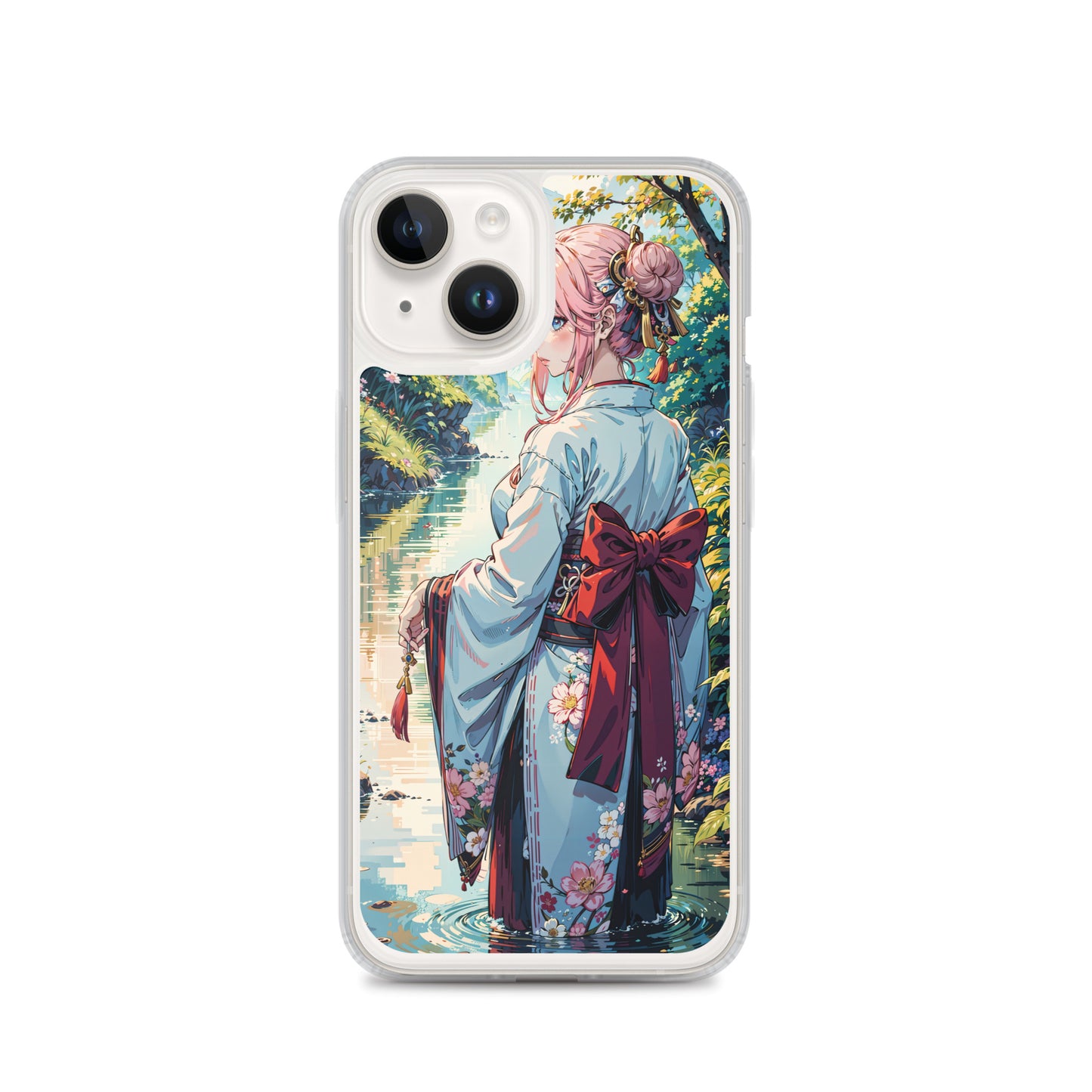 Kawaii Kimono Yae Miko Genshin Clear Case for iPhone®