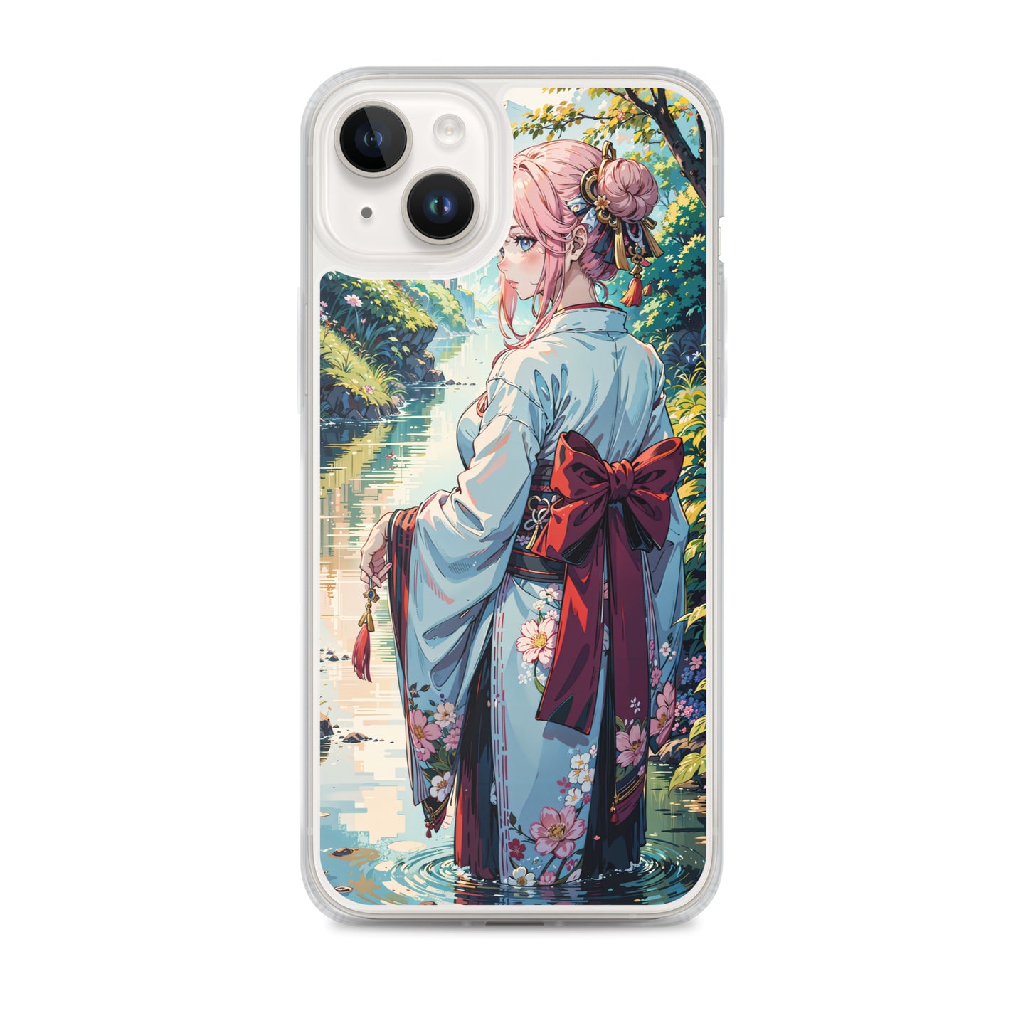 Kawaii Kimono Yae Miko Genshin Clear Case for iPhone®