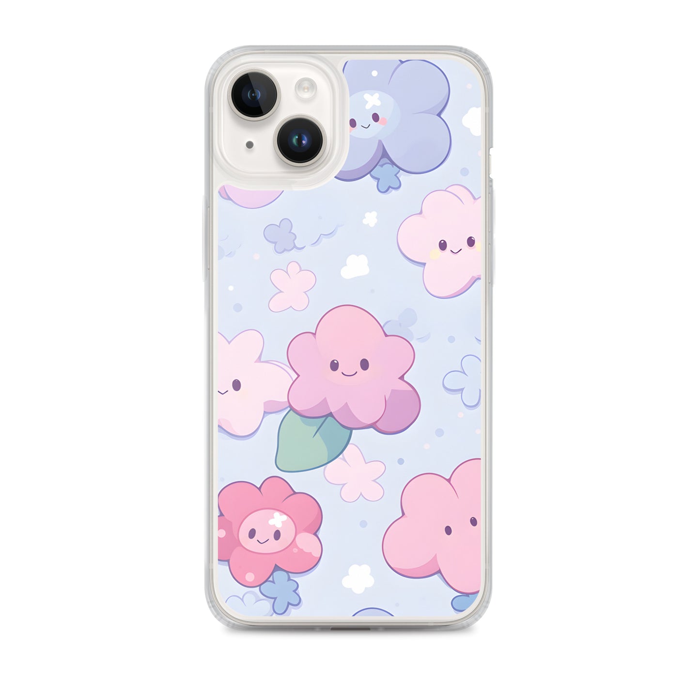 Kawaii Cute Anime Flowers Clear Case for iPhone®