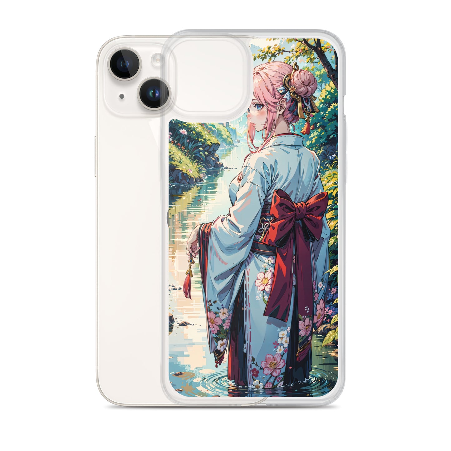 Kawaii Kimono Yae Miko Genshin Clear Case for iPhone®