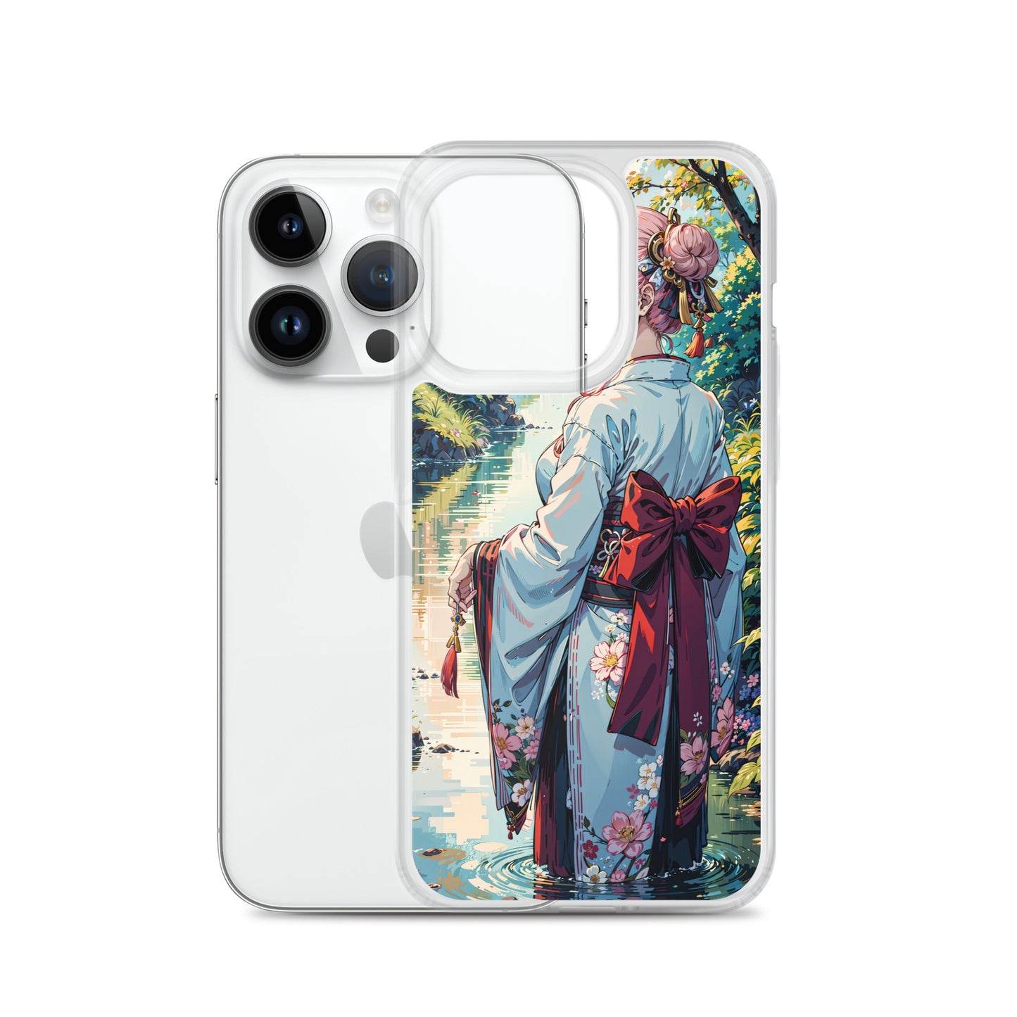 Kawaii Kimono Yae Miko Genshin Clear Case for iPhone®