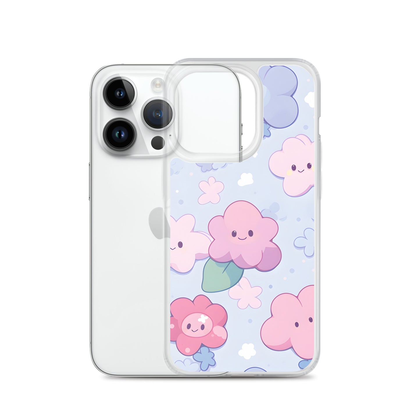 Kawaii Cute Anime Flowers Clear Case for iPhone®