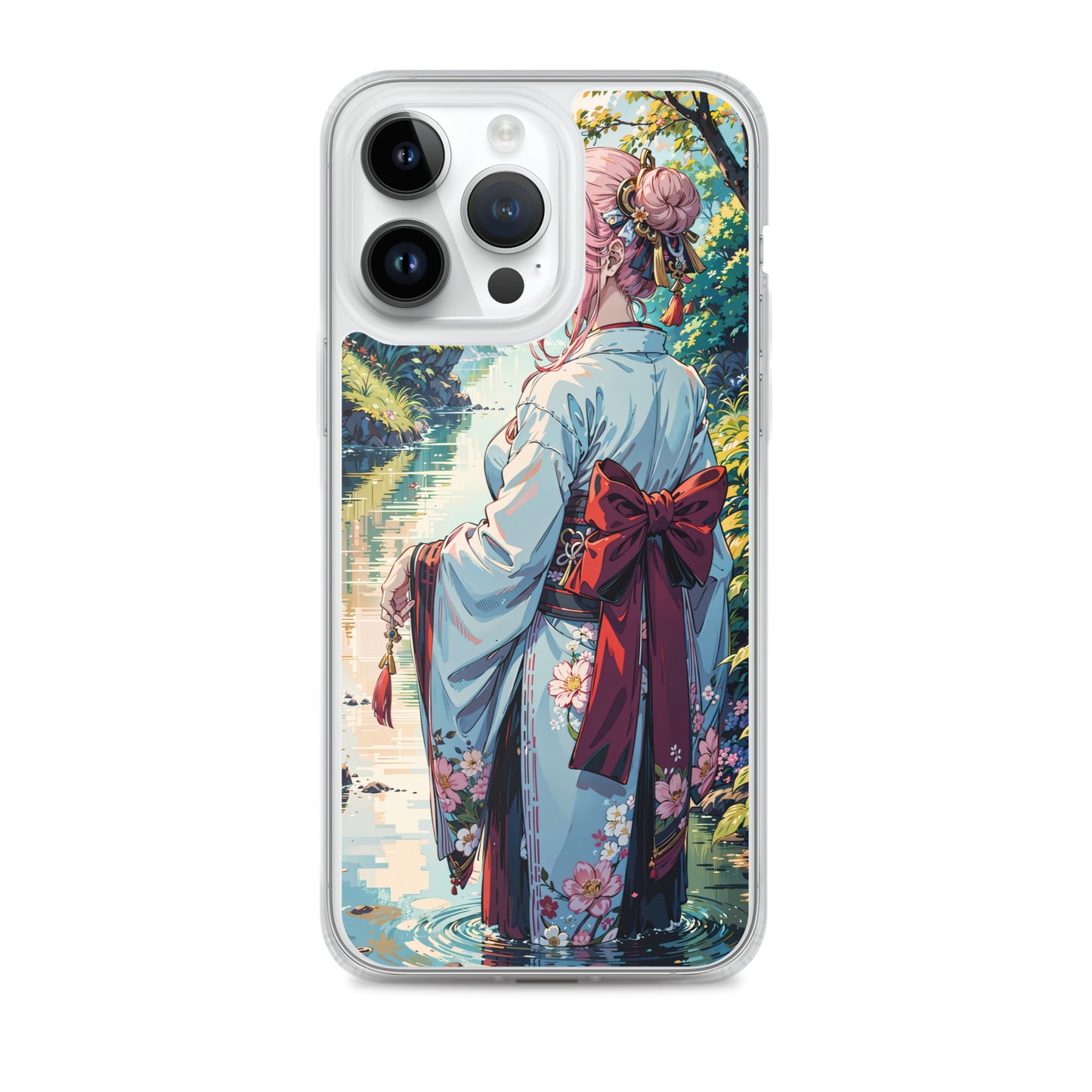 Kawaii Kimono Yae Miko Genshin Clear Case for iPhone®