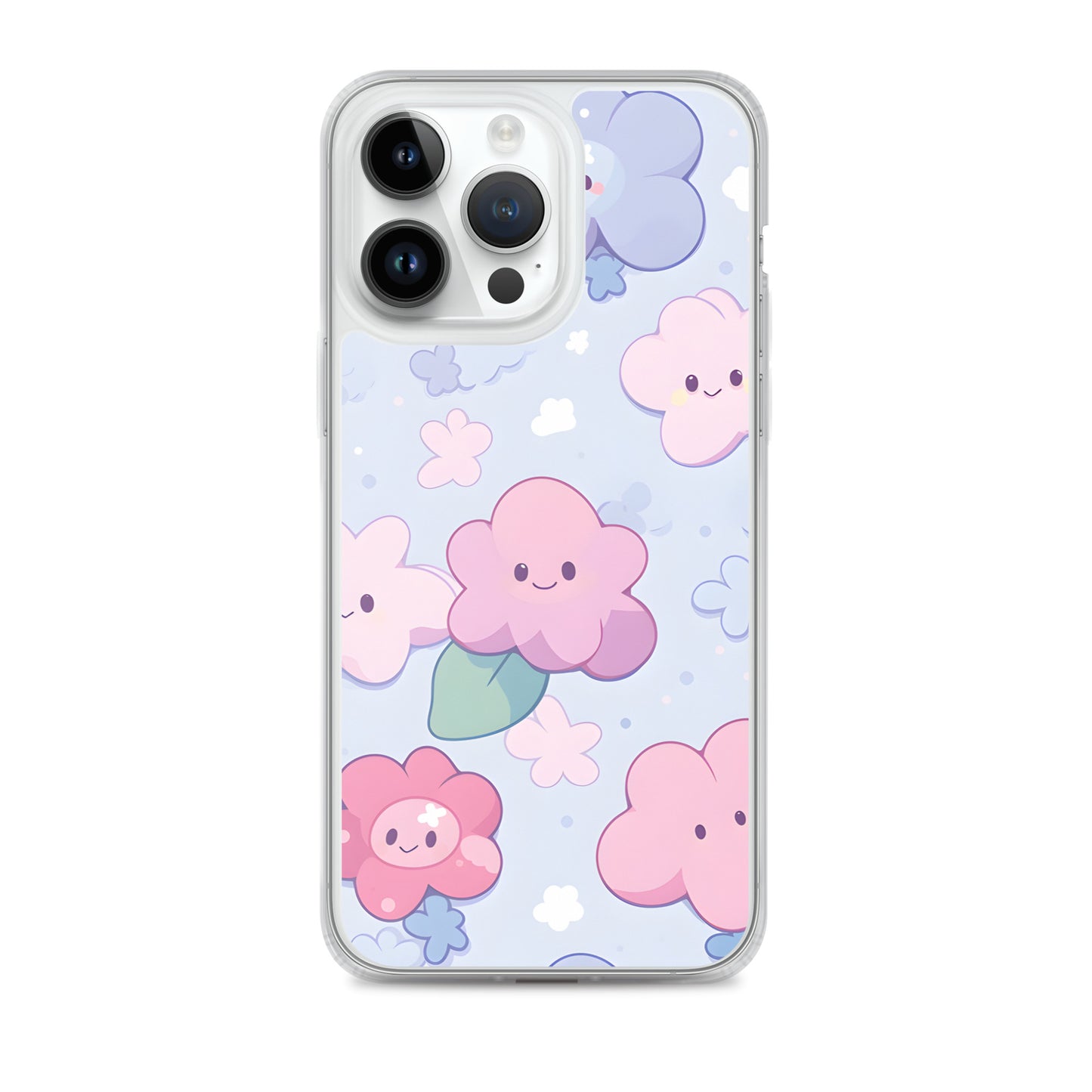 Kawaii Cute Anime Flowers Clear Case for iPhone®