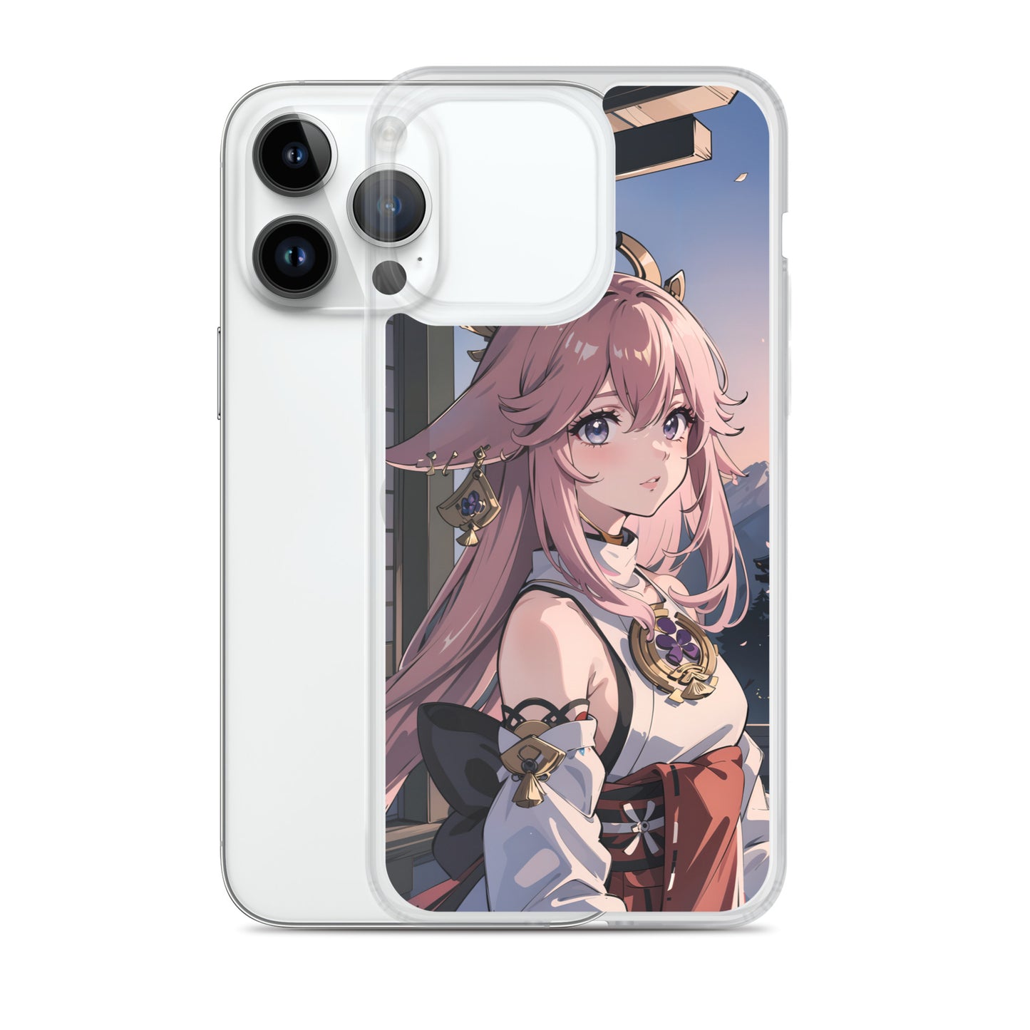 Kawaii Yae Miko Genshin Clear Case for iPhone®