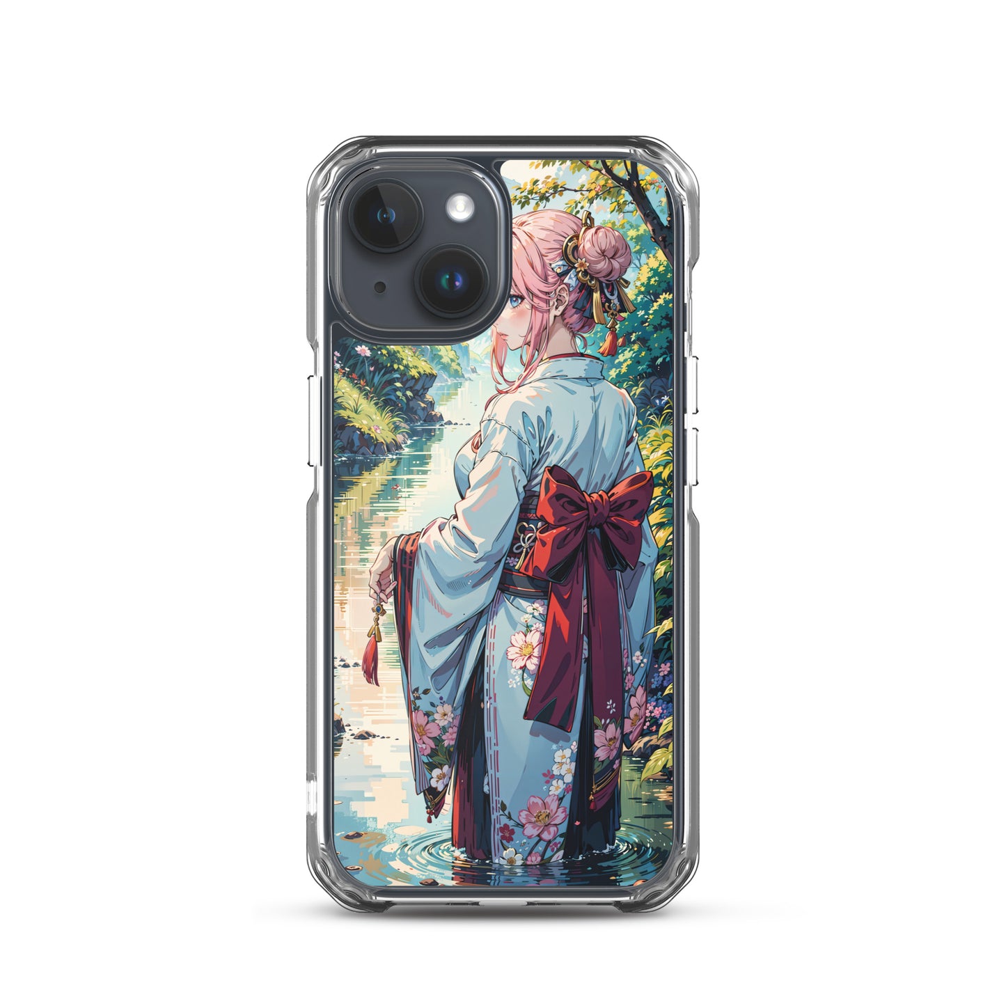 Kawaii Kimono Yae Miko Genshin Clear Case for iPhone®