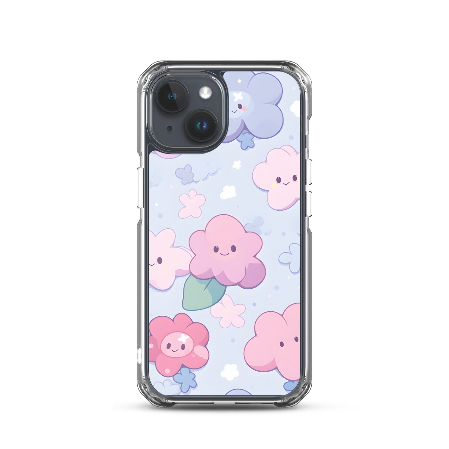 Kawaii Cute Anime Flowers Clear Case for iPhone®