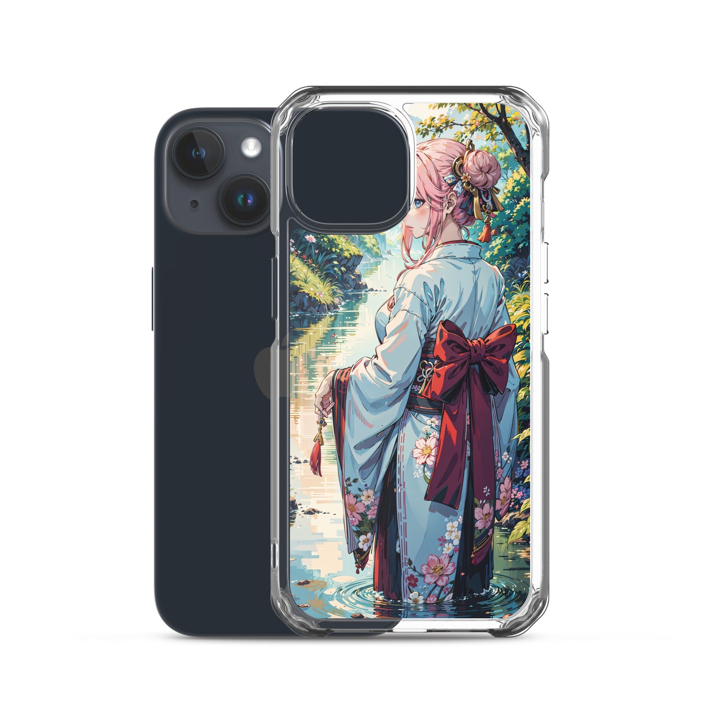 Kawaii Kimono Yae Miko Genshin Clear Case for iPhone®