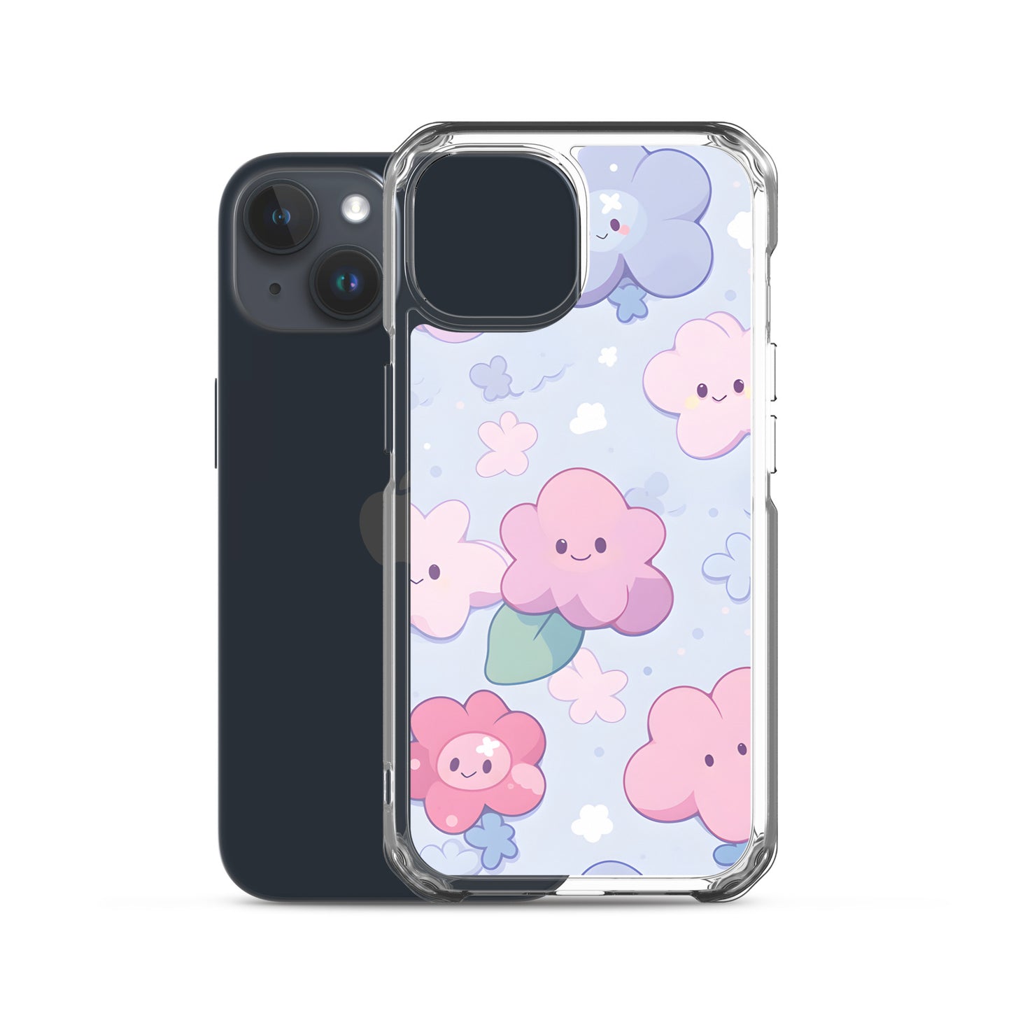 Kawaii Cute Anime Flowers Clear Case for iPhone®