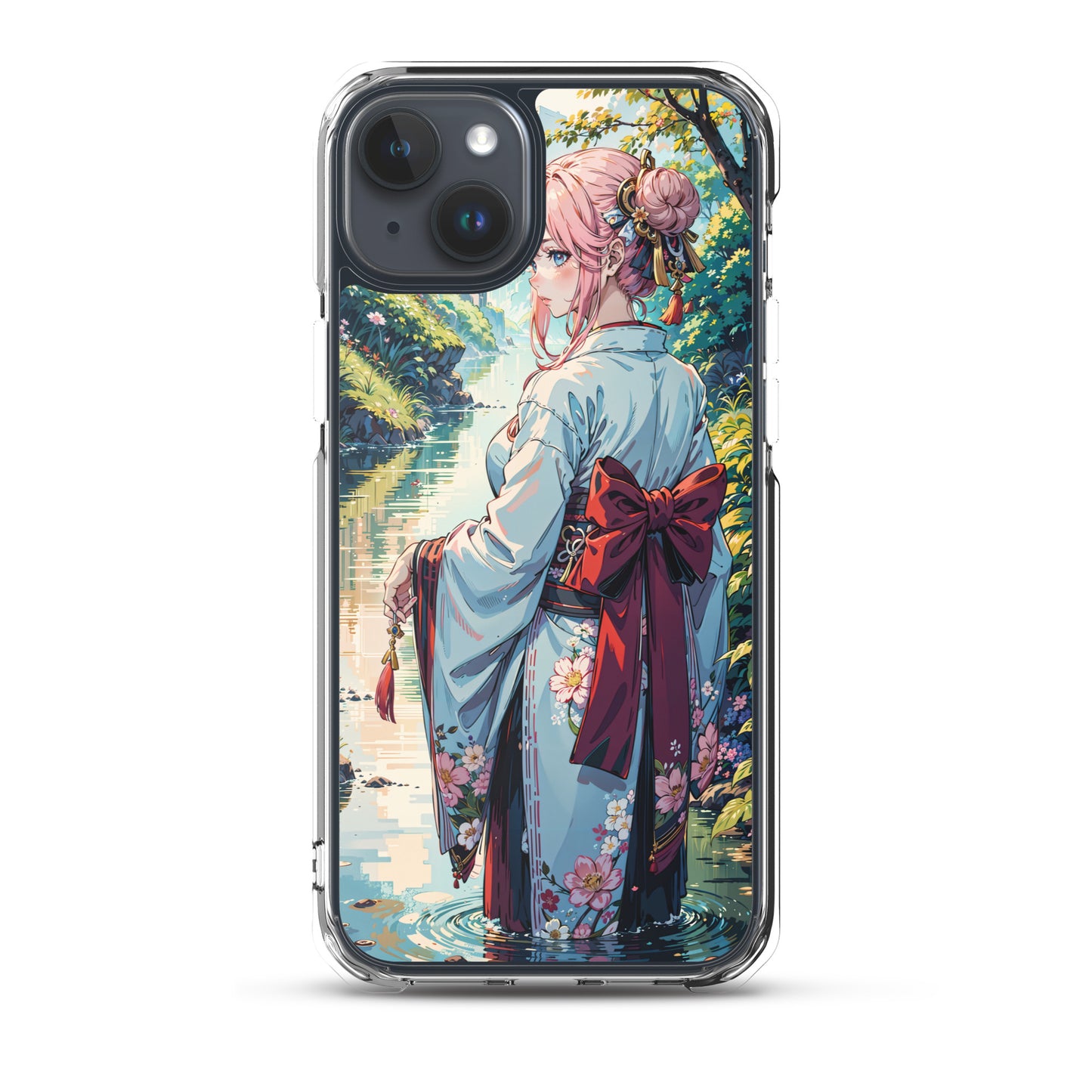 Kawaii Kimono Yae Miko Genshin Clear Case for iPhone®