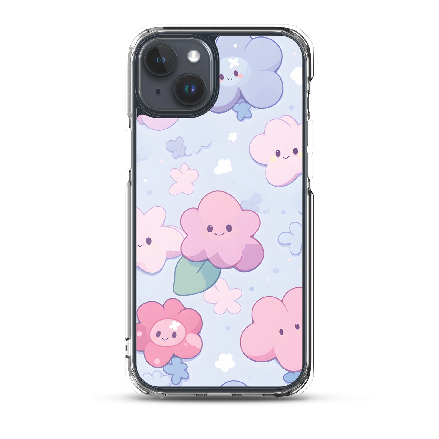 Kawaii Cute Anime Flowers Clear Case for iPhone®