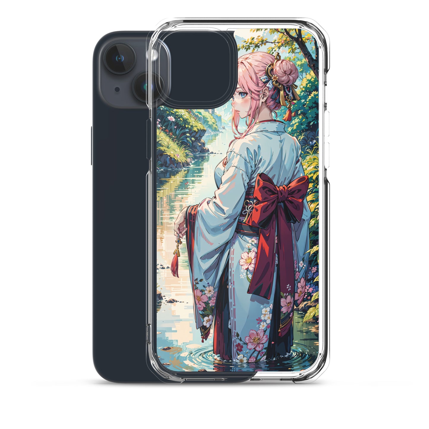 Kawaii Kimono Yae Miko Genshin Clear Case for iPhone®