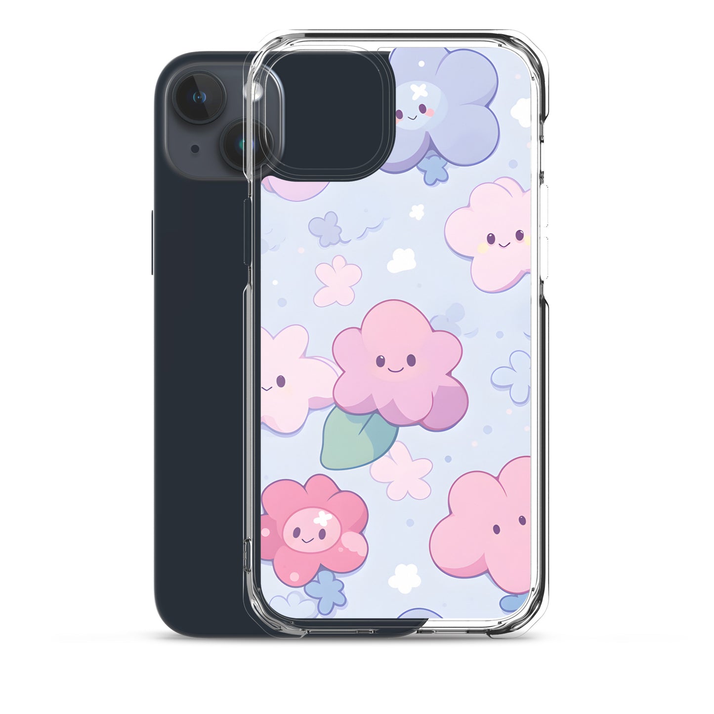 Kawaii Cute Anime Flowers Clear Case for iPhone®