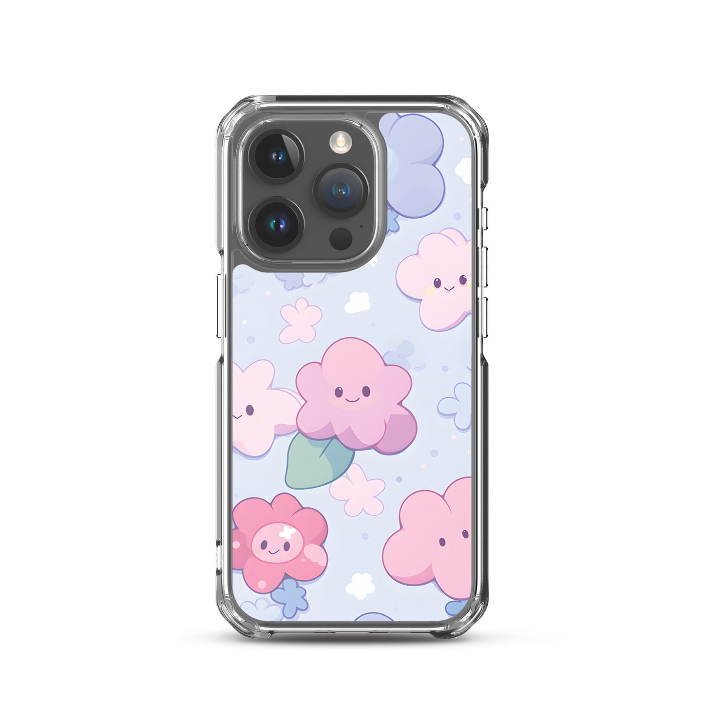 Kawaii Cute Anime Flowers Clear Case for iPhone®