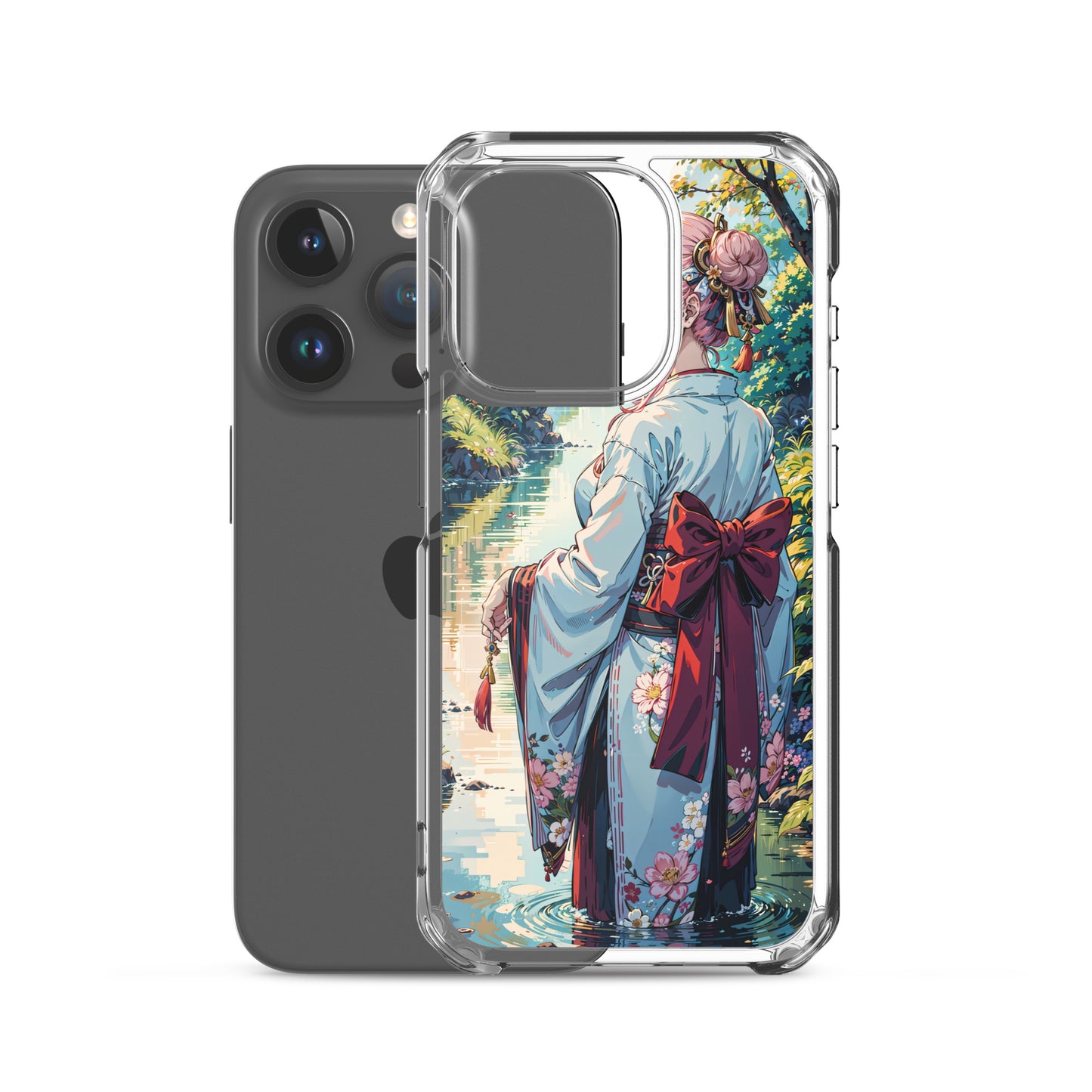 Kawaii Kimono Yae Miko Genshin Clear Case for iPhone®