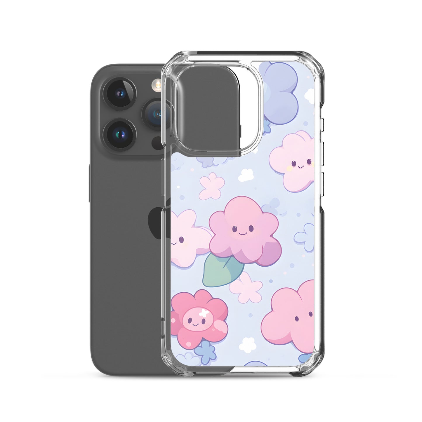 Kawaii Cute Anime Flowers Clear Case for iPhone®