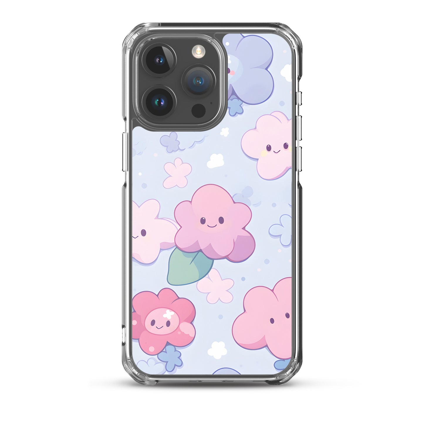 Kawaii Cute Anime Flowers Clear Case for iPhone®