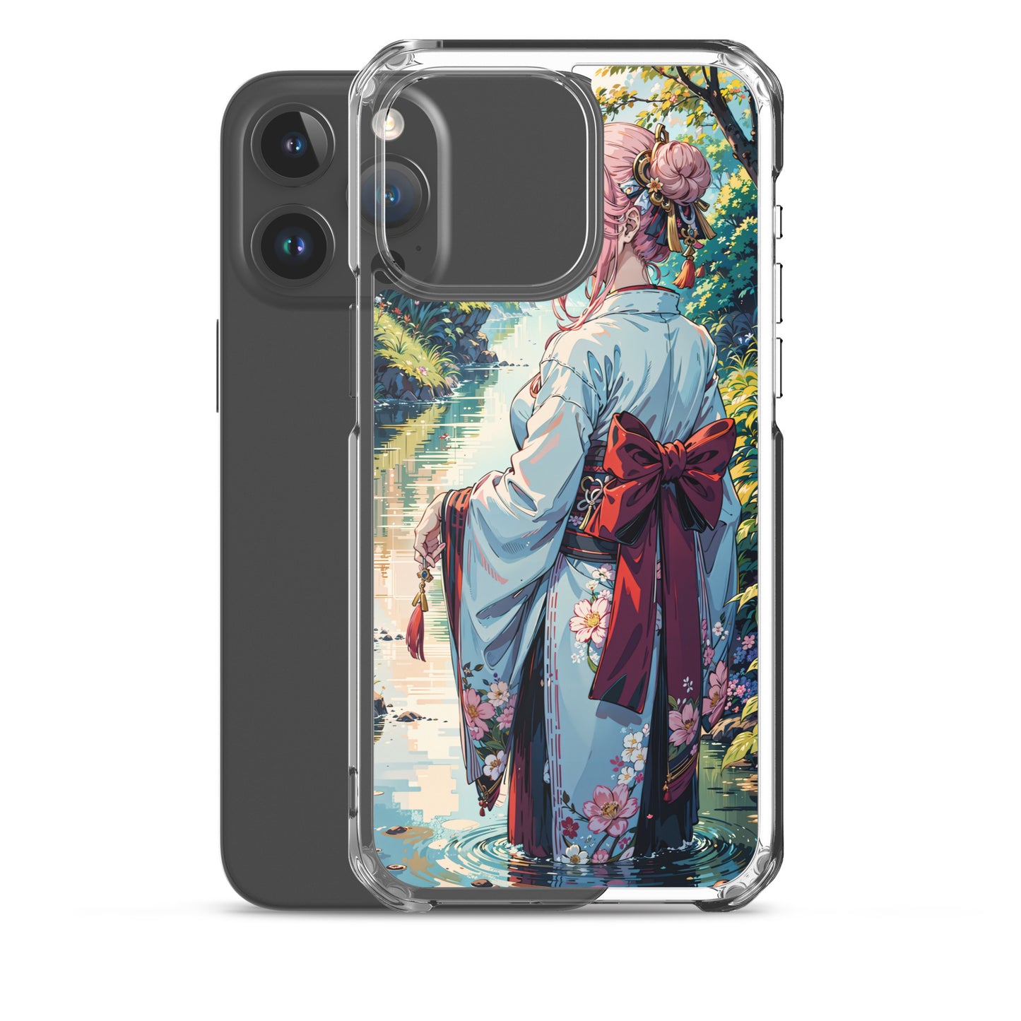 Kawaii Kimono Yae Miko Genshin Clear Case for iPhone®