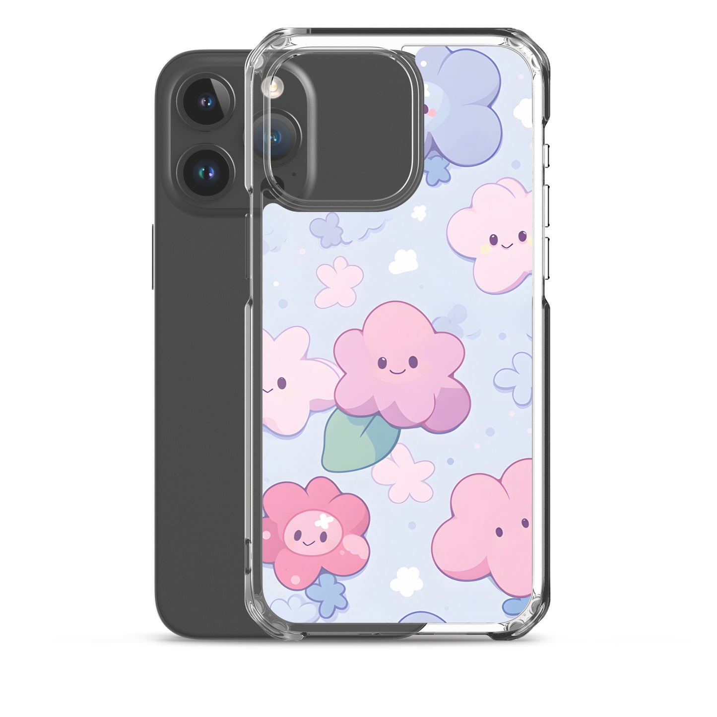 Kawaii Cute Anime Flowers Clear Case for iPhone®