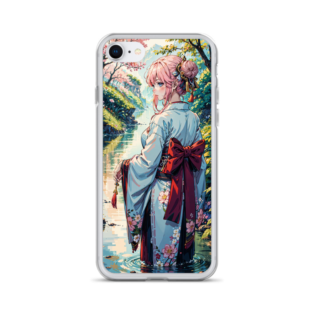 Kawaii Kimono Yae Miko Genshin Clear Case for iPhone®