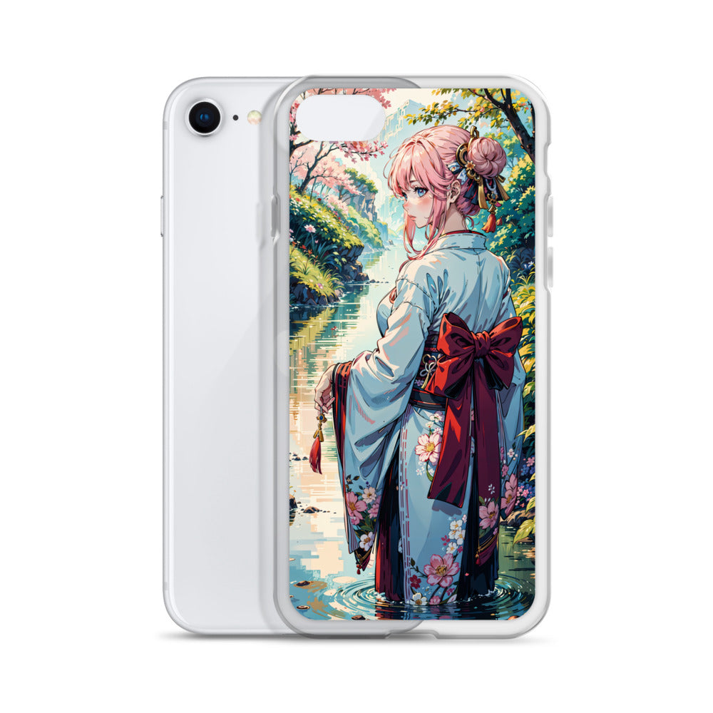 Kawaii Kimono Yae Miko Genshin Clear Case for iPhone®