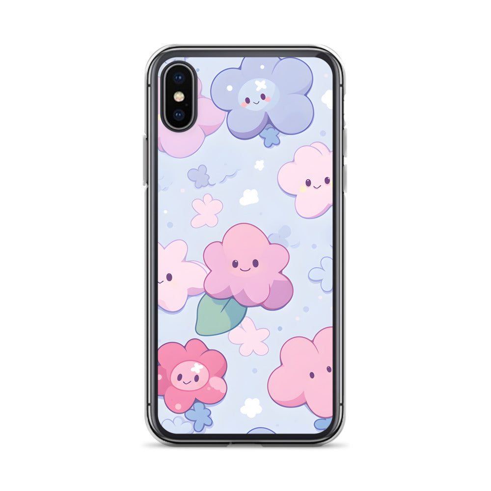 Kawaii Cute Anime Flowers Clear Case for iPhone®