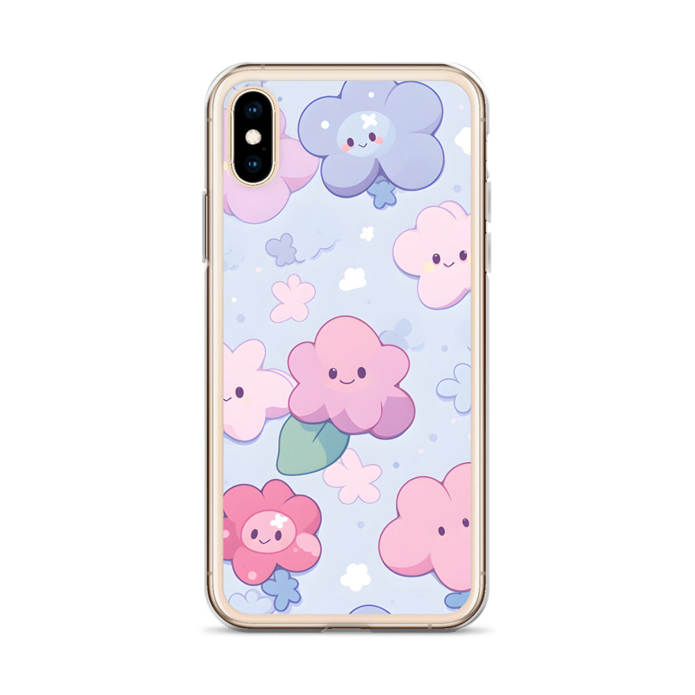 Kawaii Cute Anime Flowers Clear Case for iPhone®