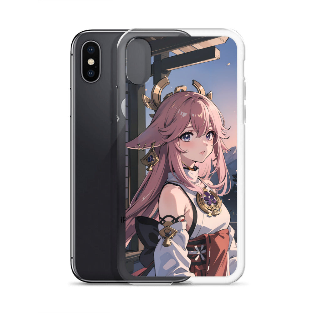 Kawaii Yae Miko Genshin Clear Case for iPhone®