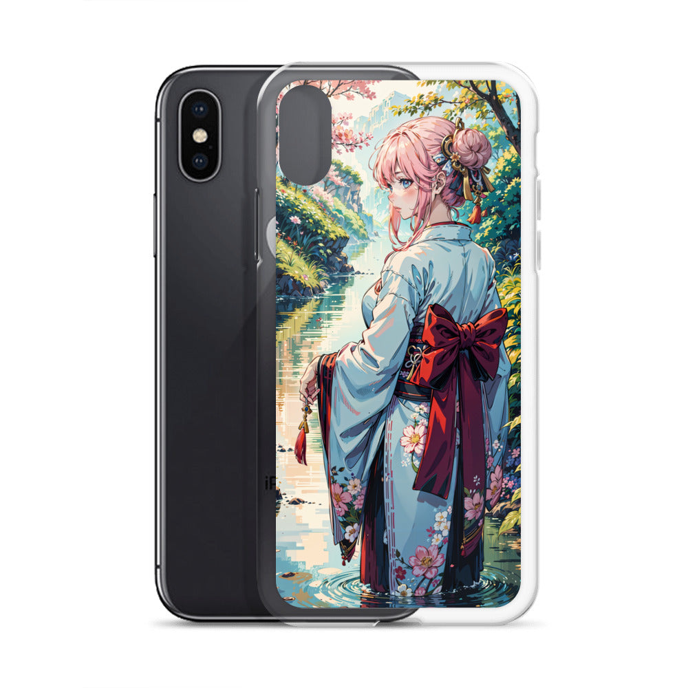 Kawaii Kimono Yae Miko Genshin Clear Case for iPhone®