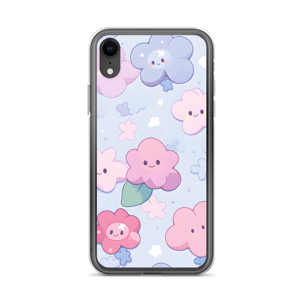 Kawaii Cute Anime Flowers Clear Case for iPhone®